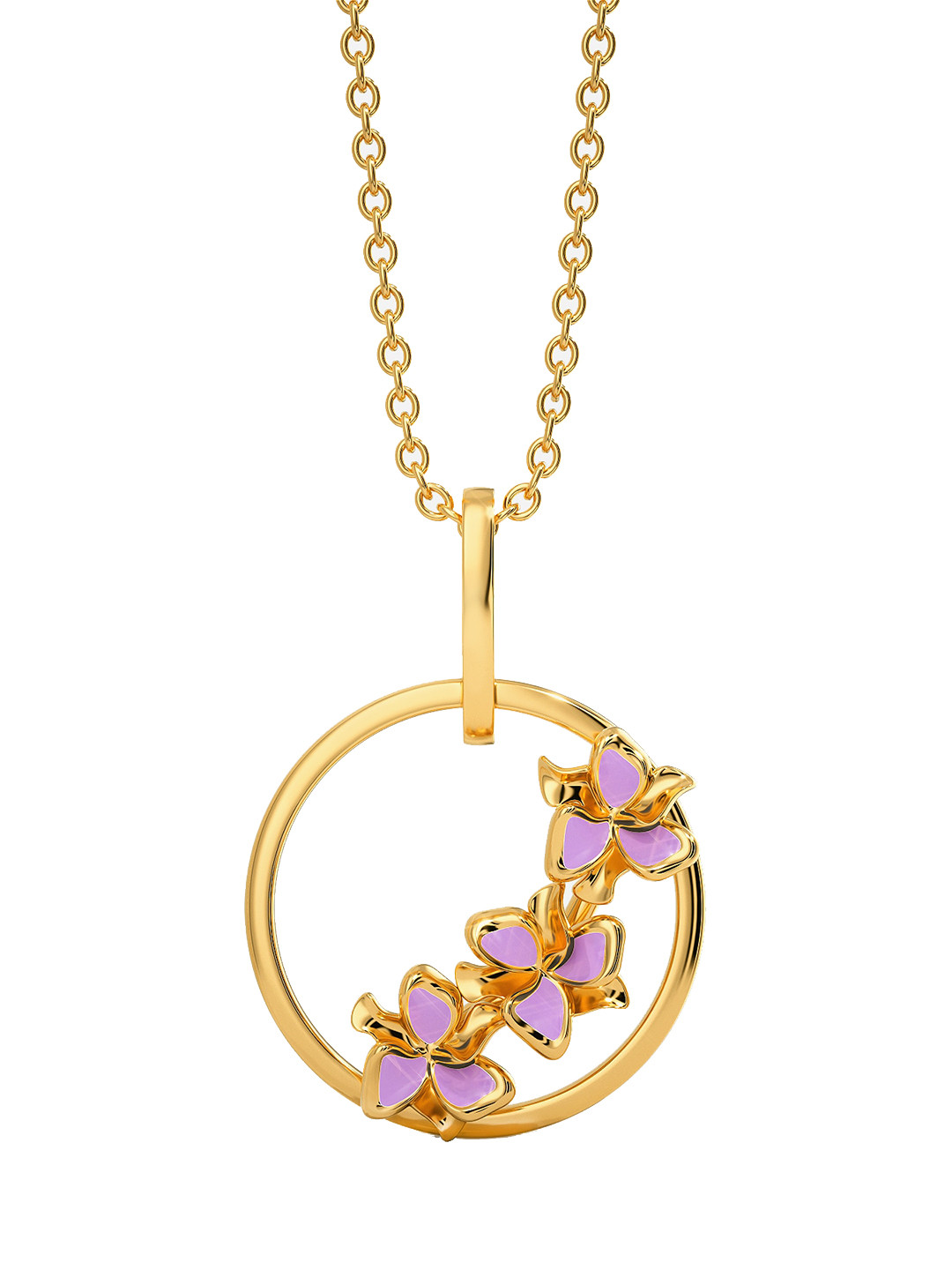 

MELORRA Lilac Soiree 18KT Gold Pendant-3.0gm