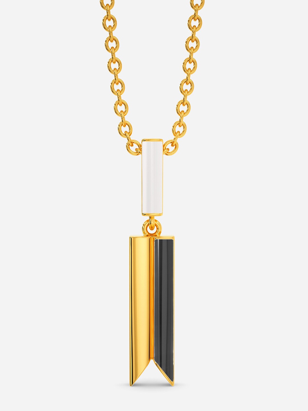 

MELORRA Stripe Two 18KT Gold Pendant-1.82gm