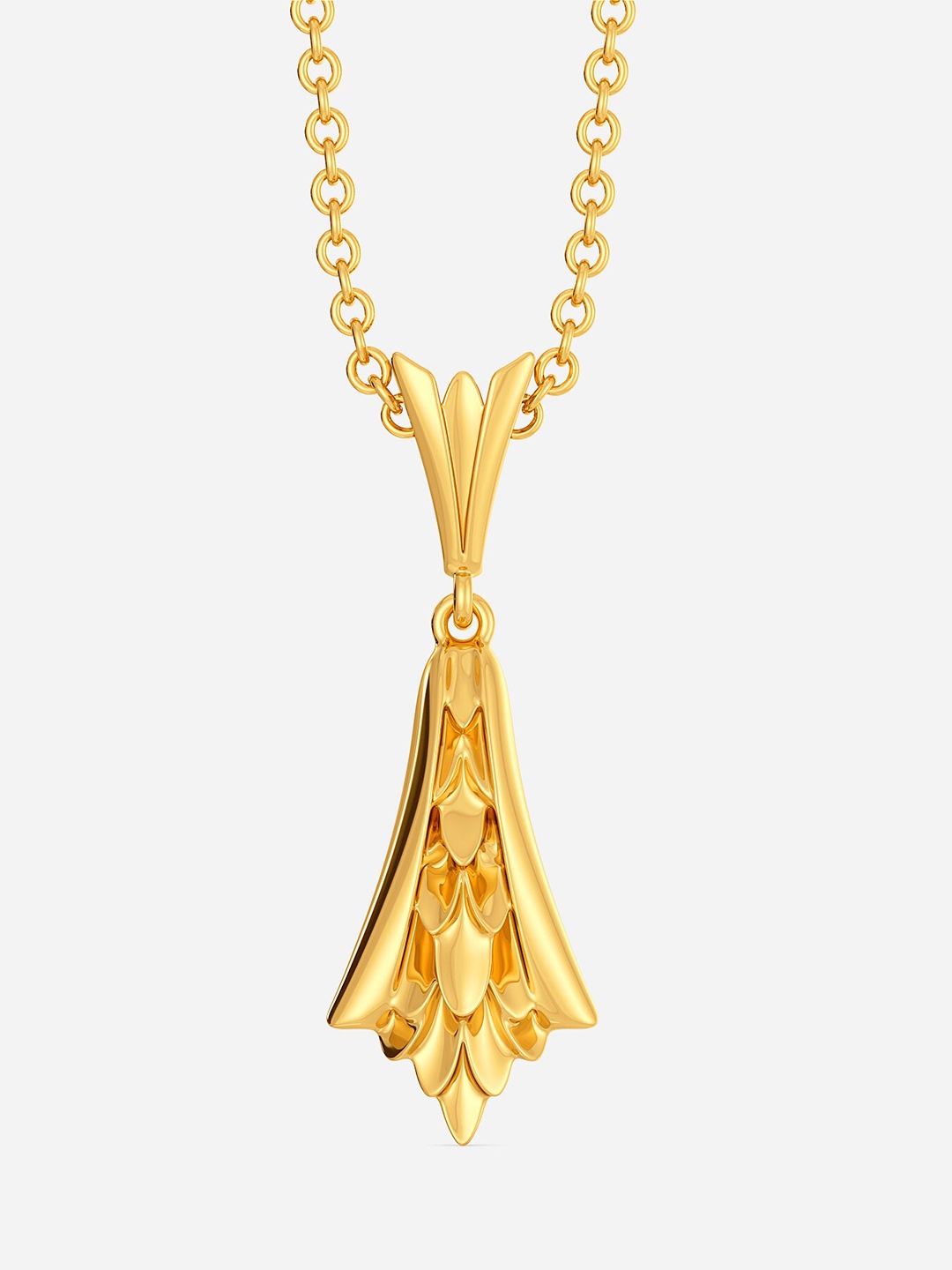 

MELORRA Stroke Scales 18KT Gold Pendant-2.86gm