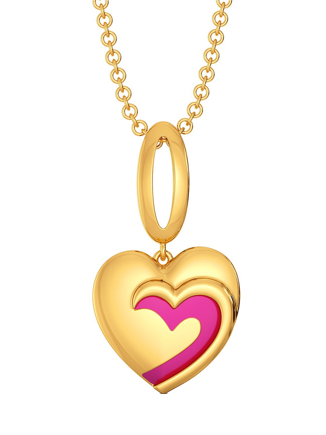 

MELORRA Fuchsian Love 18KT Gold Pendant-2.69 gm