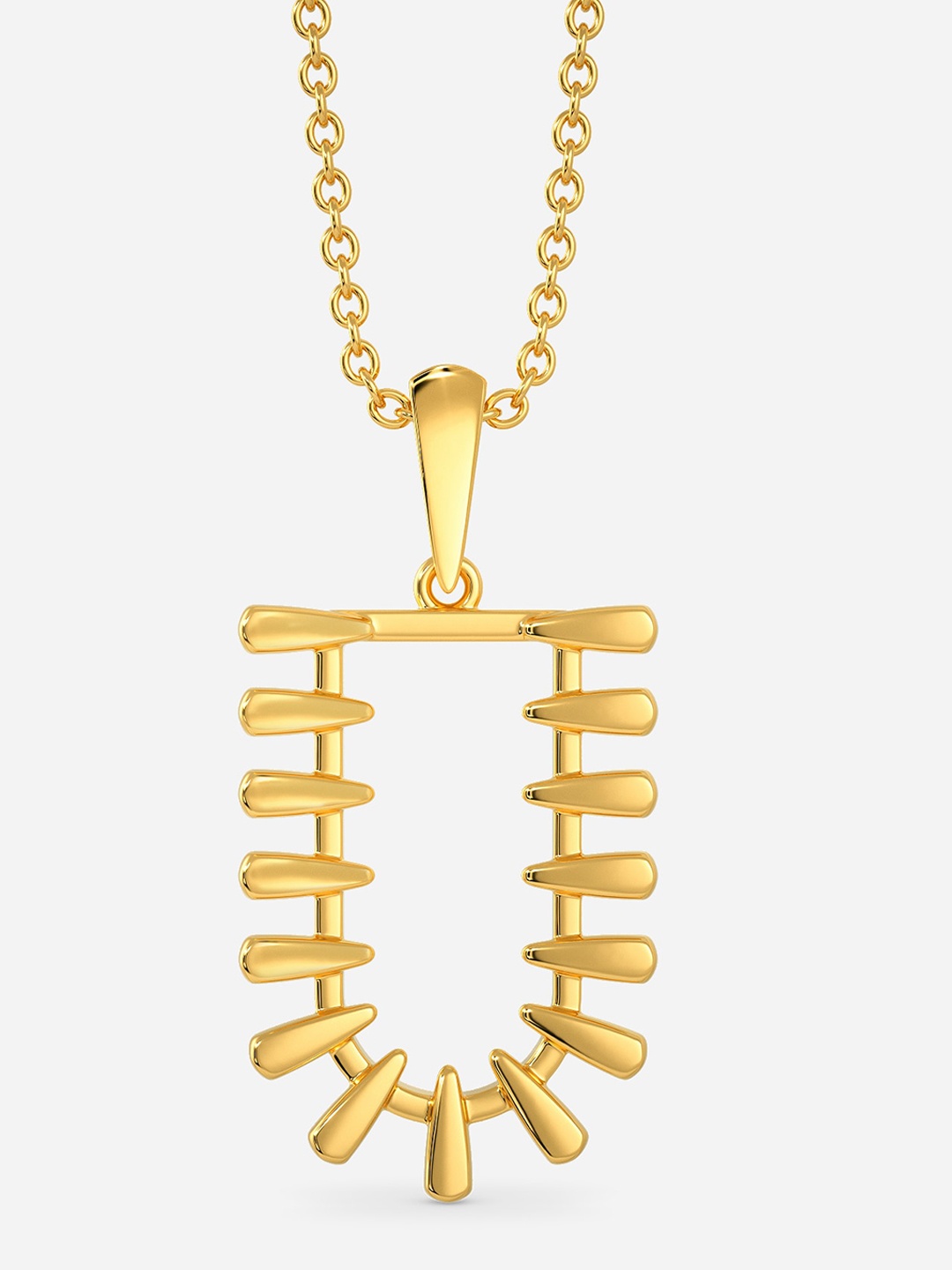 

MELORRA Zipped Trails 18KT Gold Pendant-3.27gm