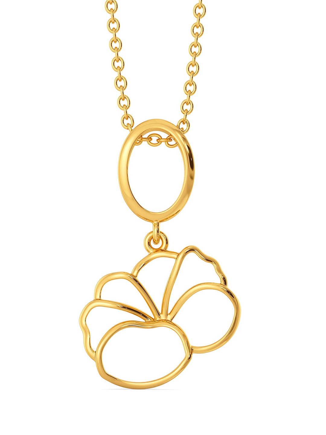 

MELORRA Orchid Aboard 18KT Gold Pendant-2.17gm