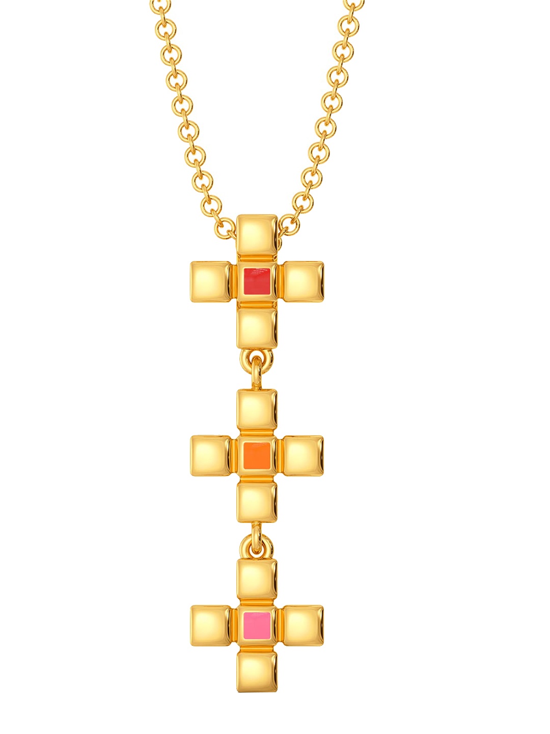 

MELORRA Abstract Vibes 18KT Gold Pendant-2.41gm