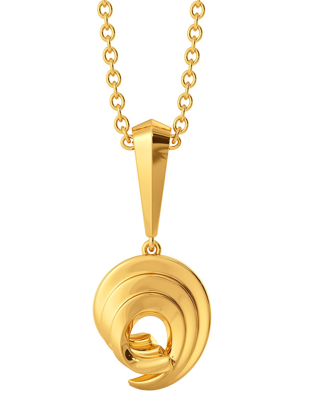 

MELORRA Sharp Swirls 18KT Gold Pendant-2.84gm