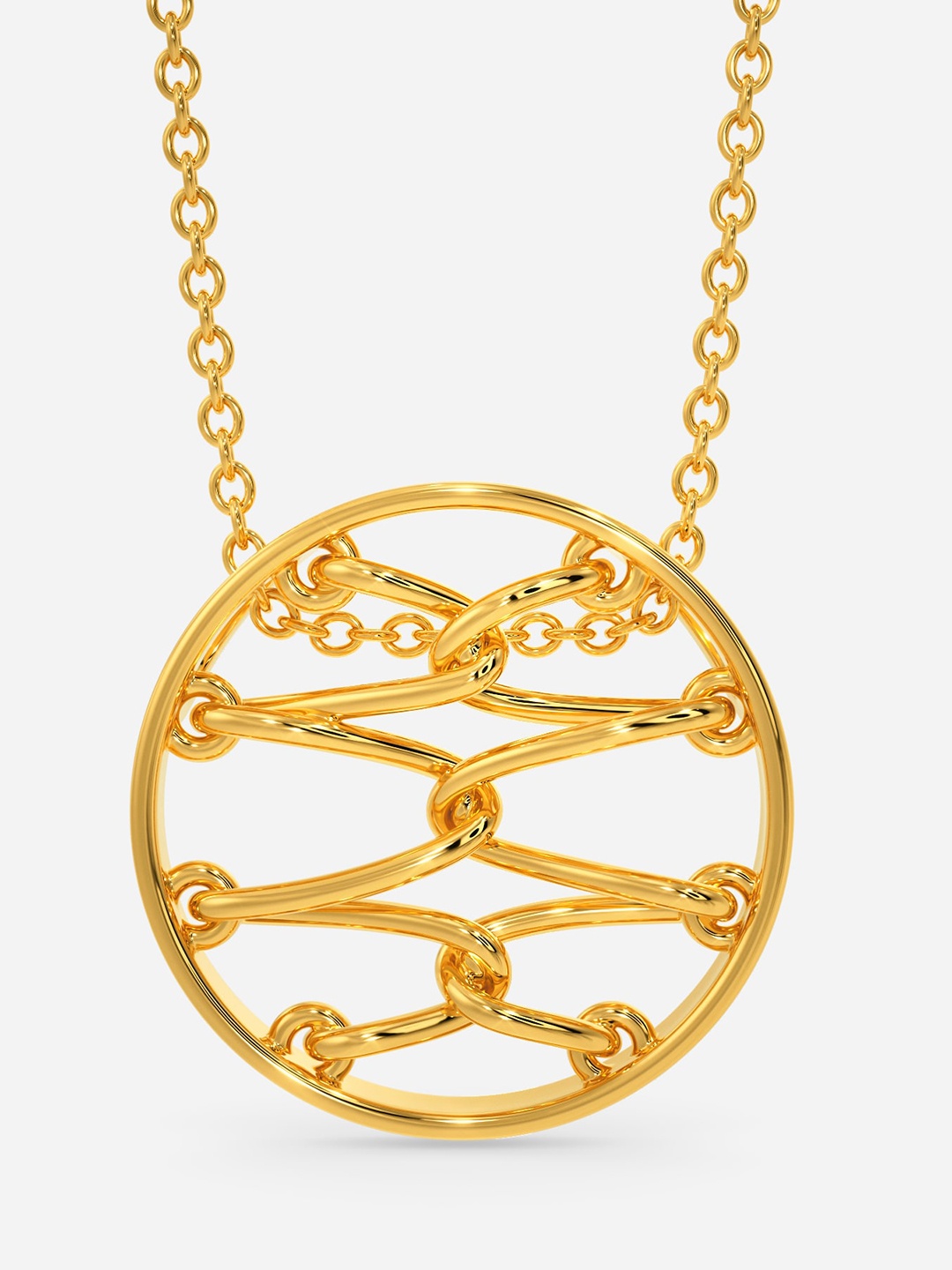 

MELORRA Two Loop Knot 18KT Gold Pendant-3.04gm