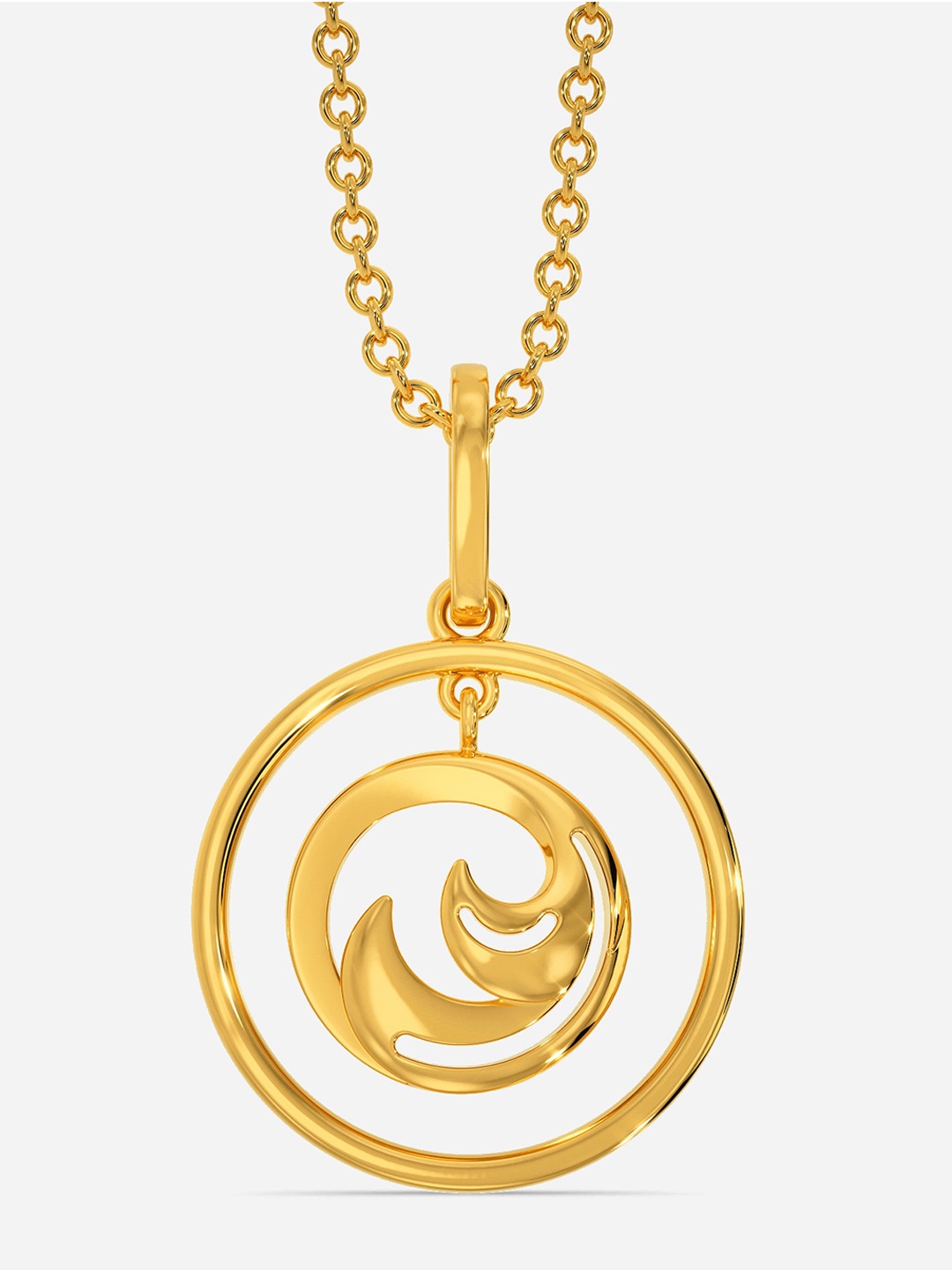 

MELORRA Much-Like-Waves 18KT Gold Pendant-2.78gm