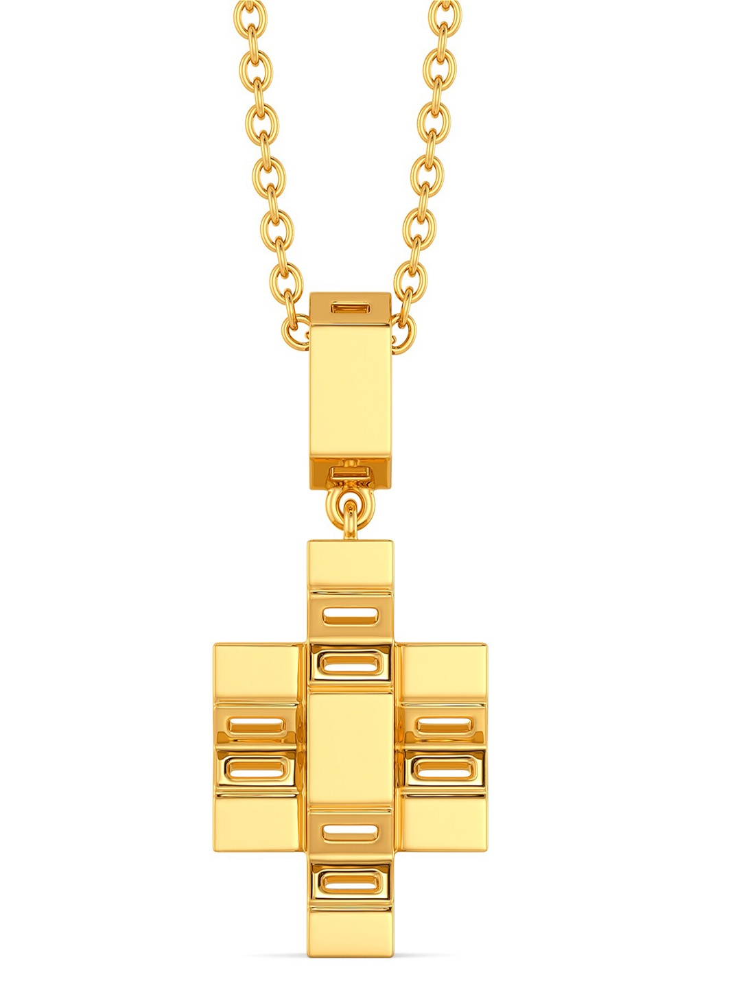 

MELORRA Tetris Tribe 18KT Gold Pendant-2.92 gm