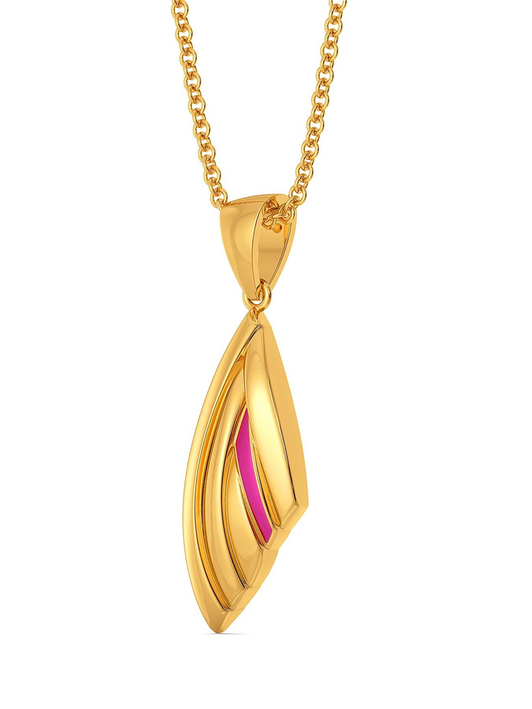 

MELORRA Fuchsia Fiesta 18KT Gold Pendant-2.6gm