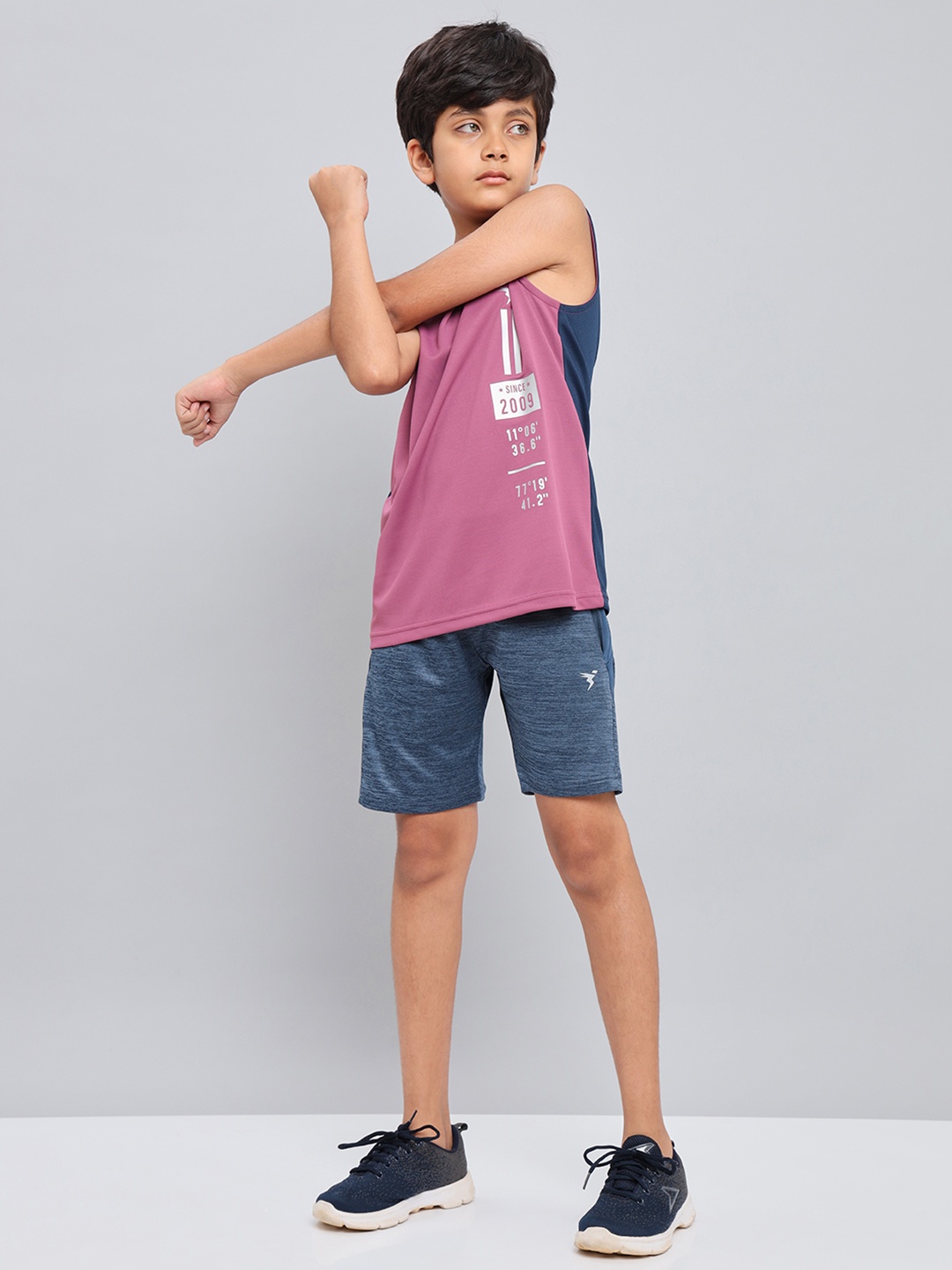 

Technosport Boys Slim Fit Antimicrobial Shorts, Navy blue