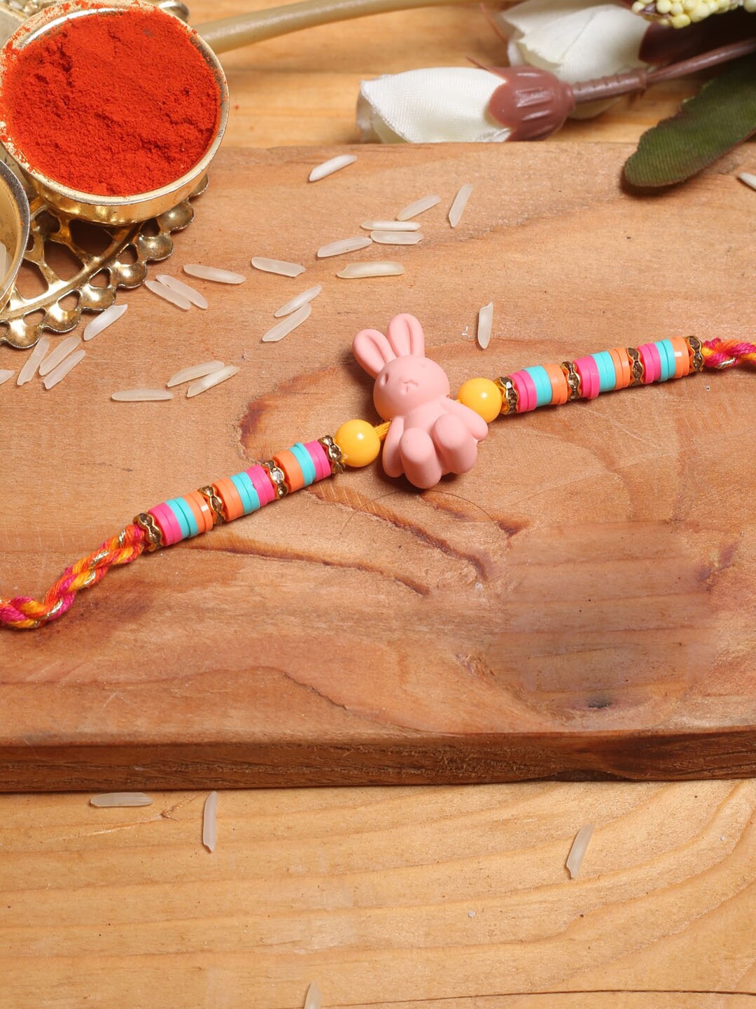 

Aapno Rajasthan Cute Little Bunny Kid's Rakhi, Pink