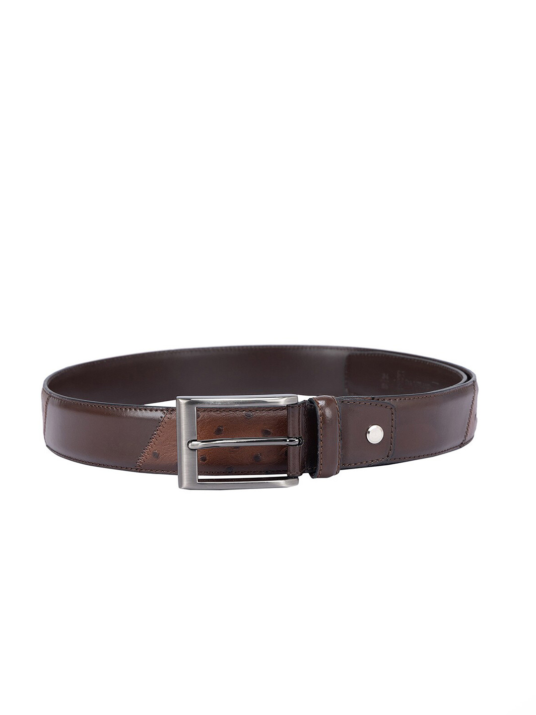 

Da Milano Men Textured Leather Reversible Belt, Brown