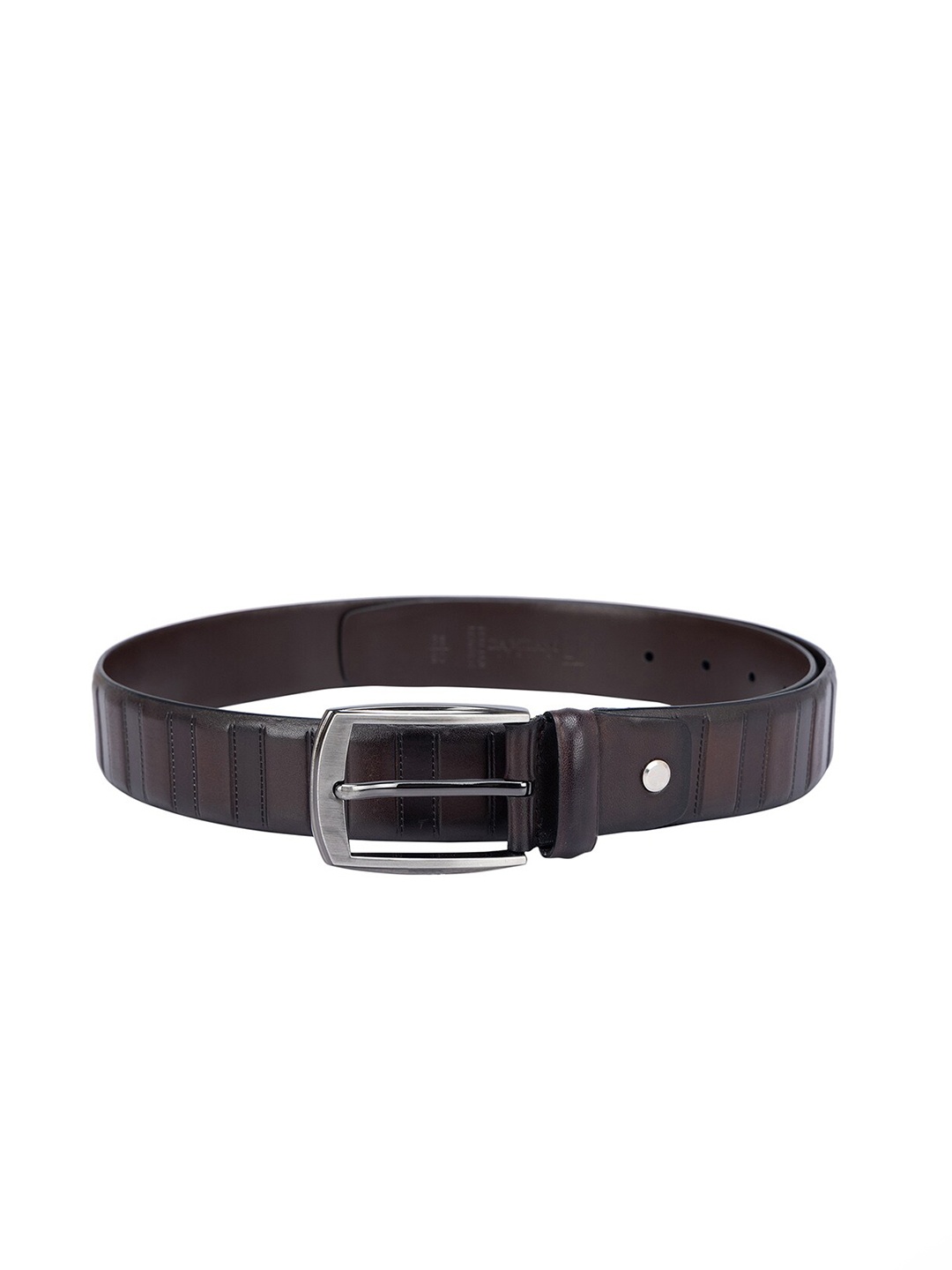 

Da Milano Men Textured Leather Reversible Belt, Brown