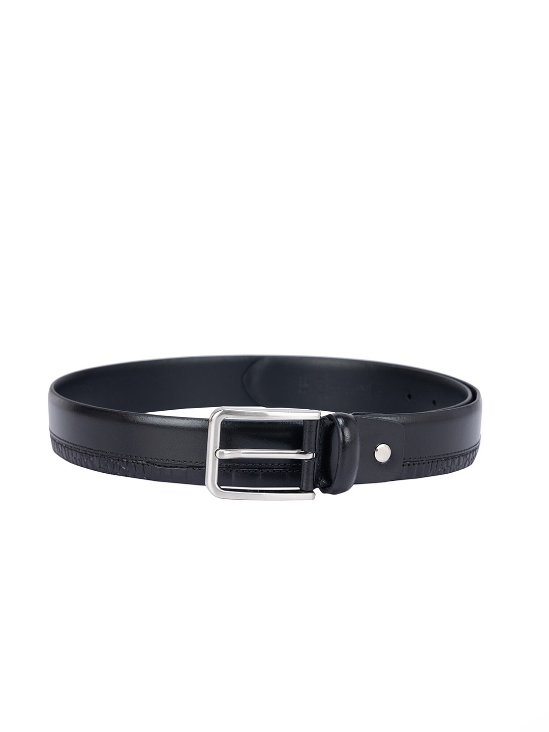 

Da Milano Men Textured Leather Reversible Belt, Black