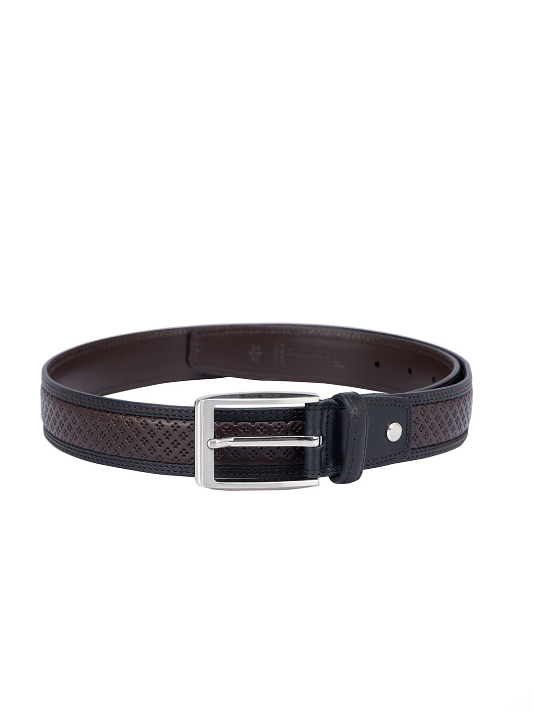 

Da Milano Men Textured Leather Reversible Belt, Brown