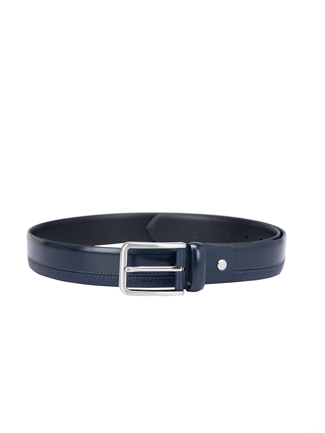 

Da Milano Men Textured Leather Reversible Belt, Blue