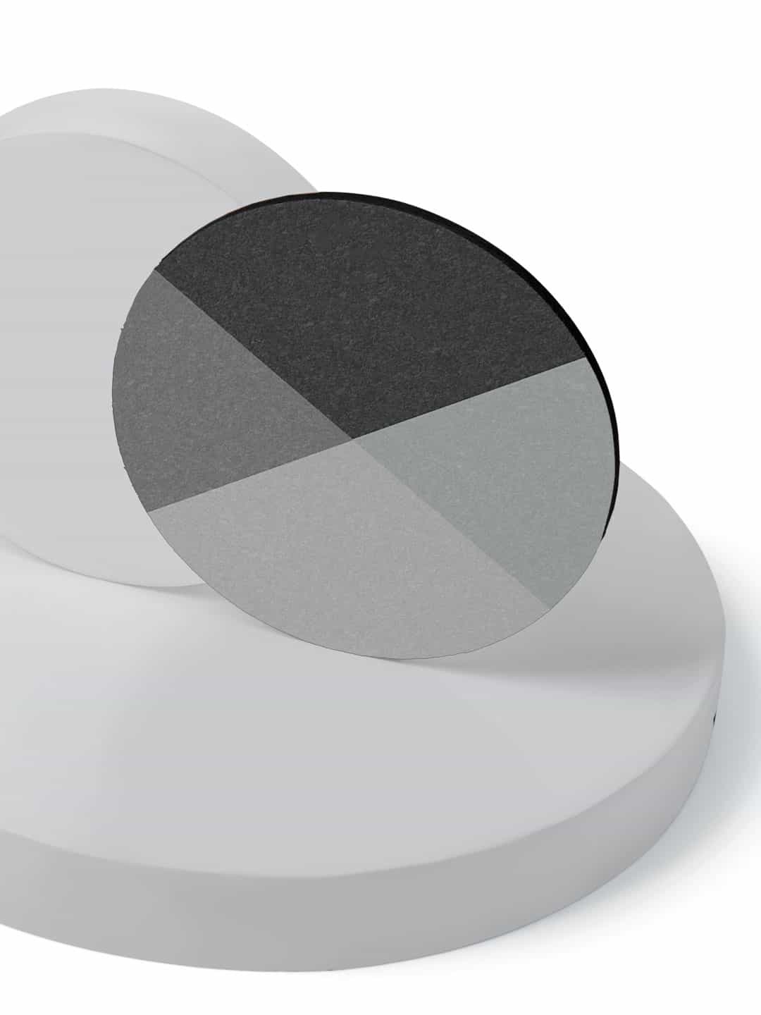 

macmerise Grey & Black 6 Pieces Criss Cross Grey Design MDF Wooden Circular Coaster