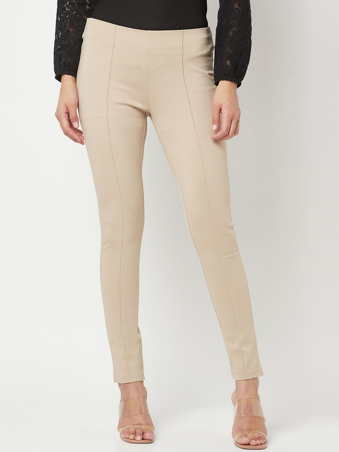 

Crimsoune Club Women Slim Fit Trousers, Brown