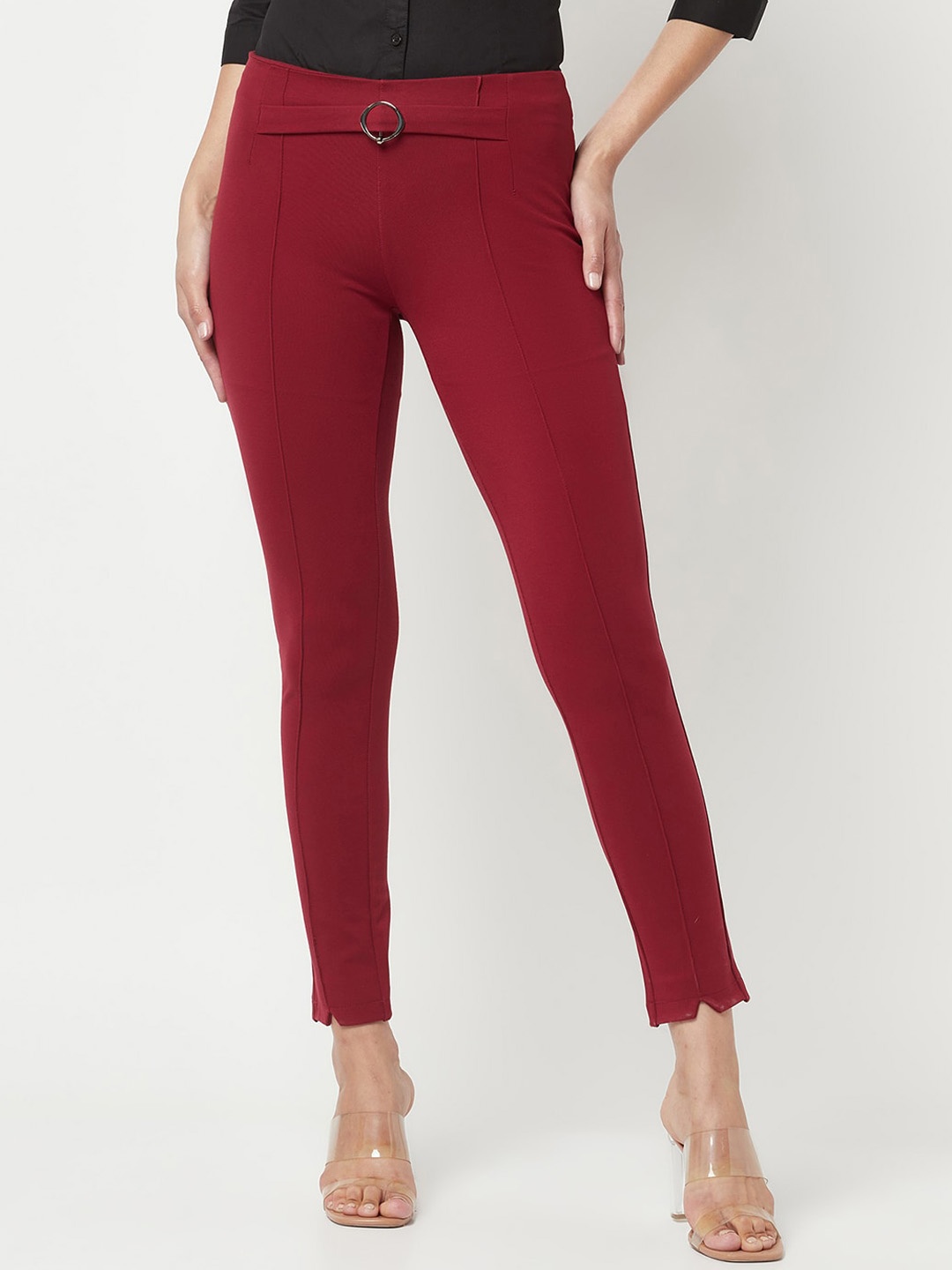 

Crimsoune Club Women Slim Fit Trousers, Maroon