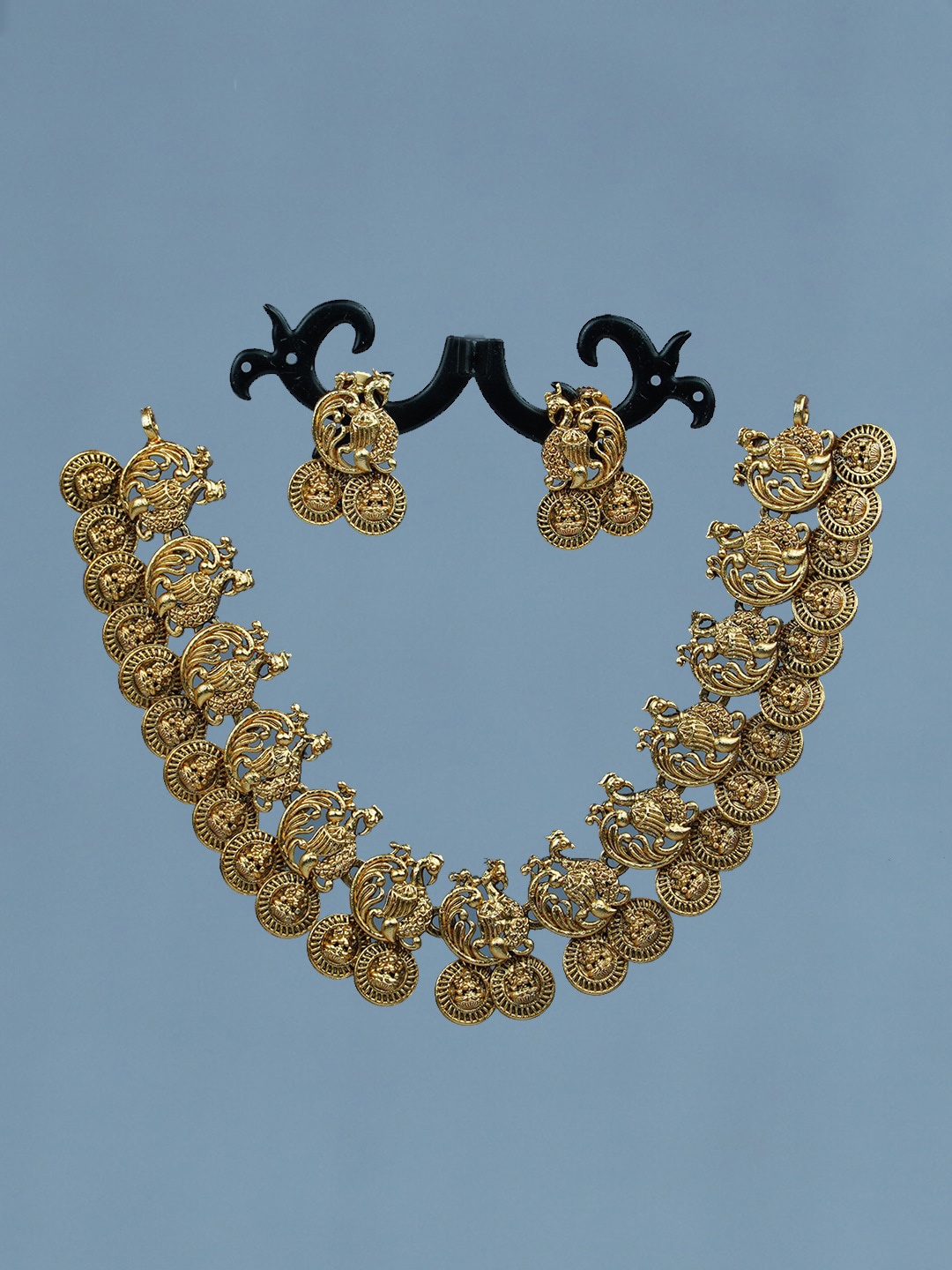 

Diksha collection Gold-Plated Matte Finish Jewellery Set