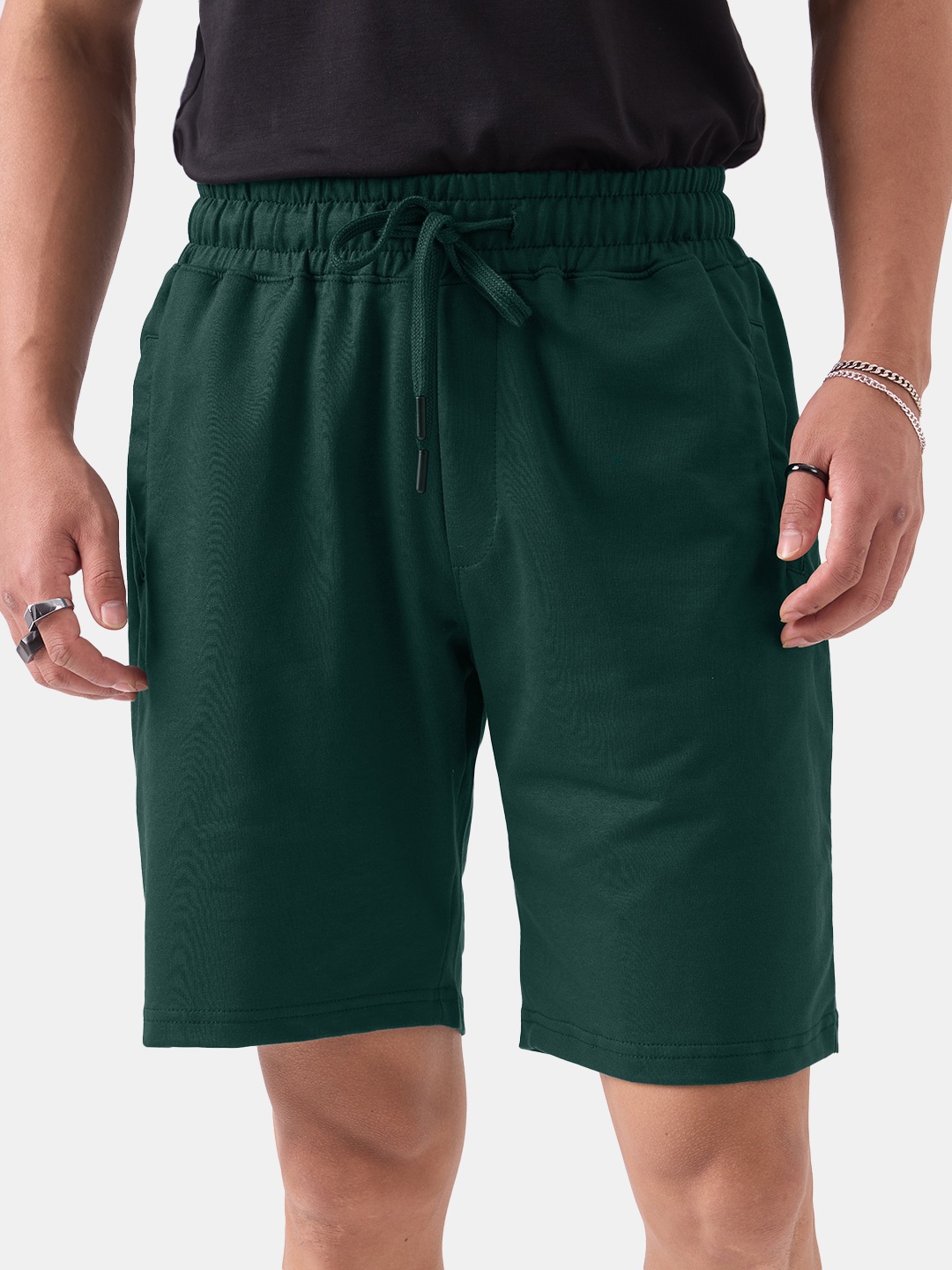 

The Souled Store Men Green Pure Cotton Shorts