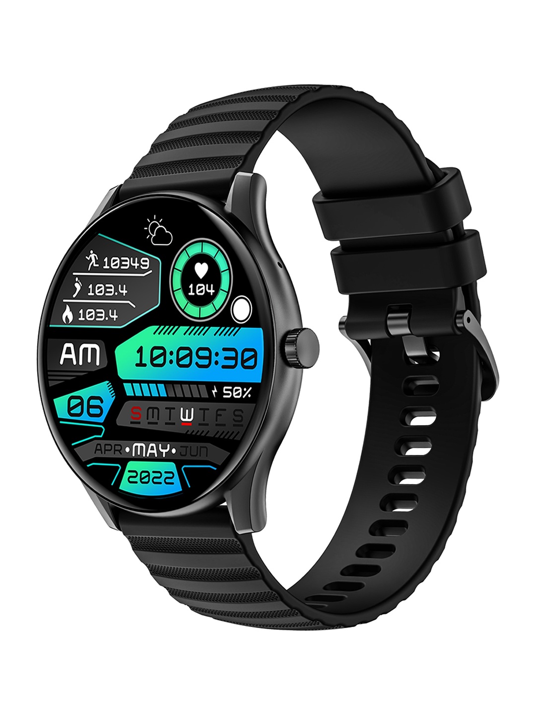 

GIZMORE Gizmore CURVE 1.39" 500 NITS AOD HD FHD Display 360 x 360 PX BT Calling Smartwatch, Black