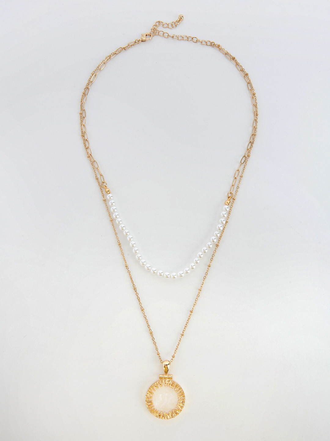 

20Dresses Gold-Plated Pearls Layerd Necklace