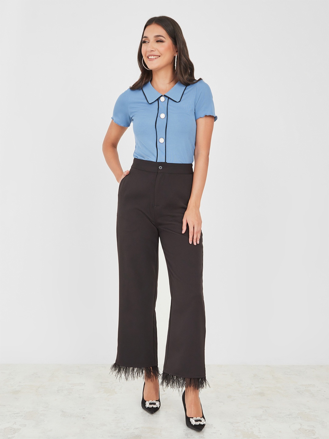 

Styli Polo Collar Short Sleeves T-shirt, Blue