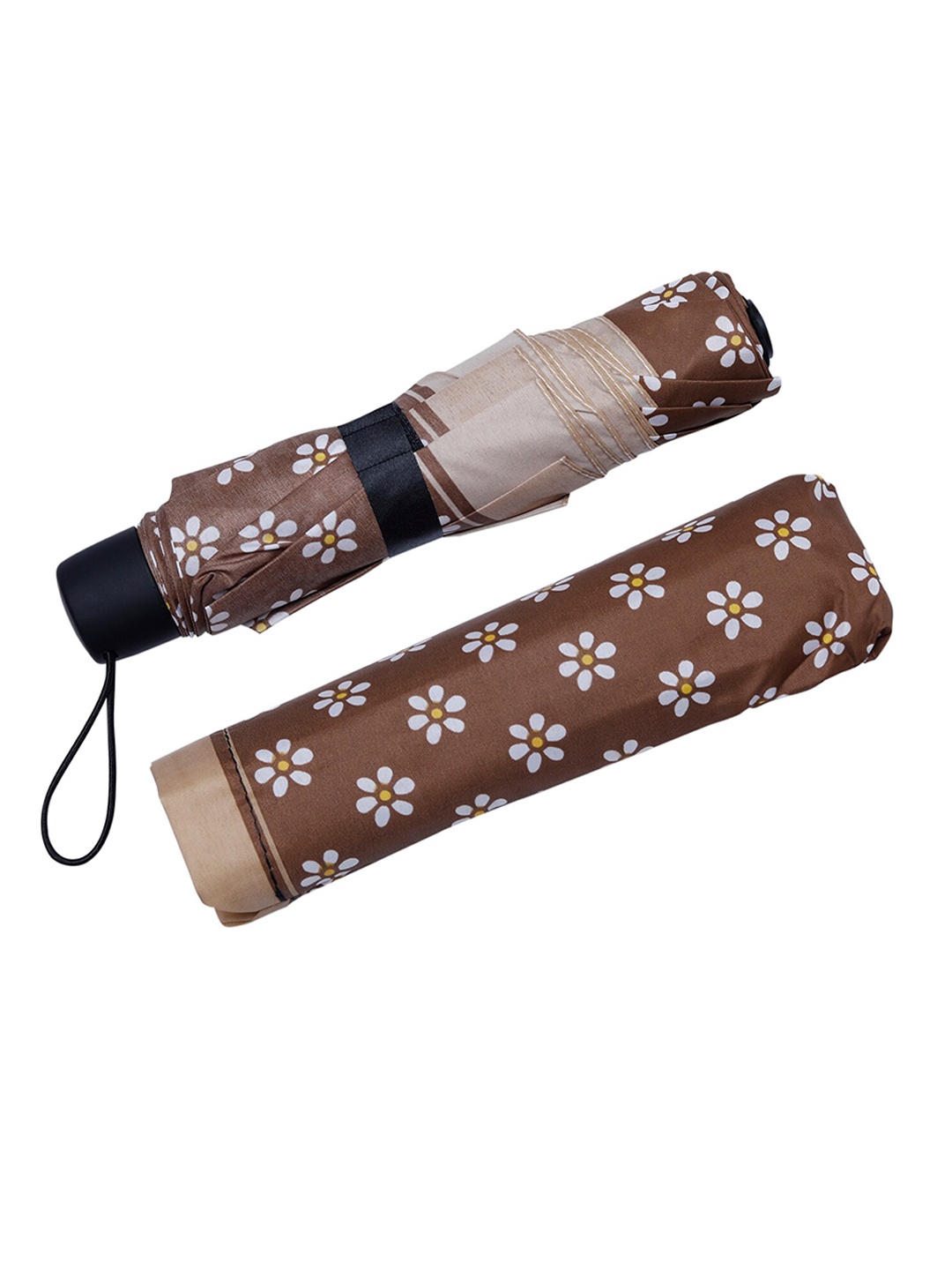 

LOOM LEGACY Printed 3-Fold Umbrellas With Cover, Brown