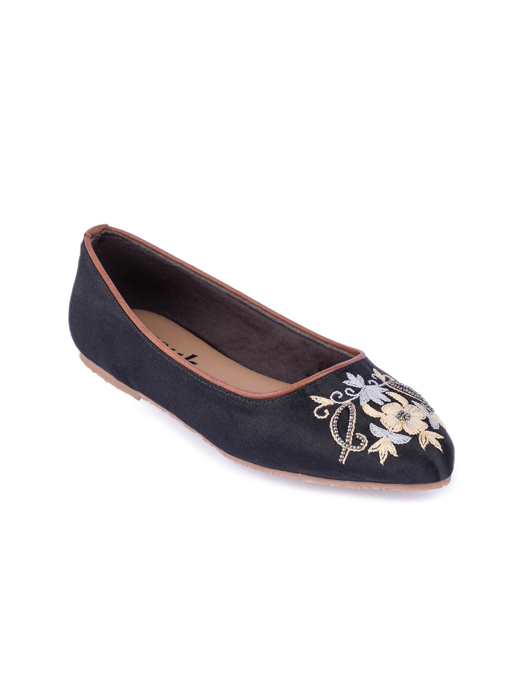 

ZOUK Women Raigarh Imperial Embellished Ballerinas, Black