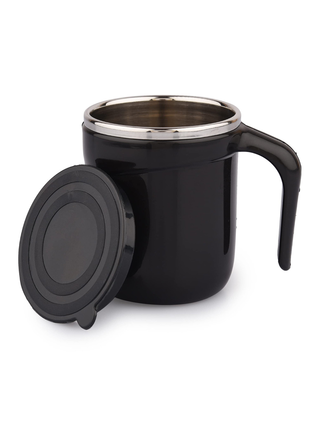 

SUGAR Homeware Teatime Black Stainless Steel Matte Mugs 180 ml