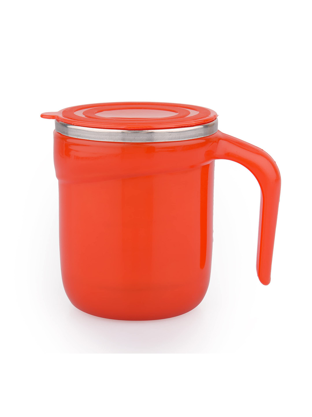 

SUGAR Homeware Teatime Red Double Walled Sweat Proof Stainless Steel Mug With Lid 180ml