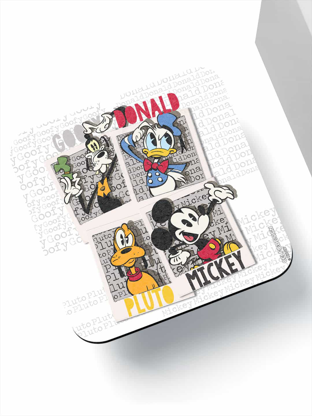 

macmerise White & Black Disney Dudes Design Square MDF Wooden Coaster