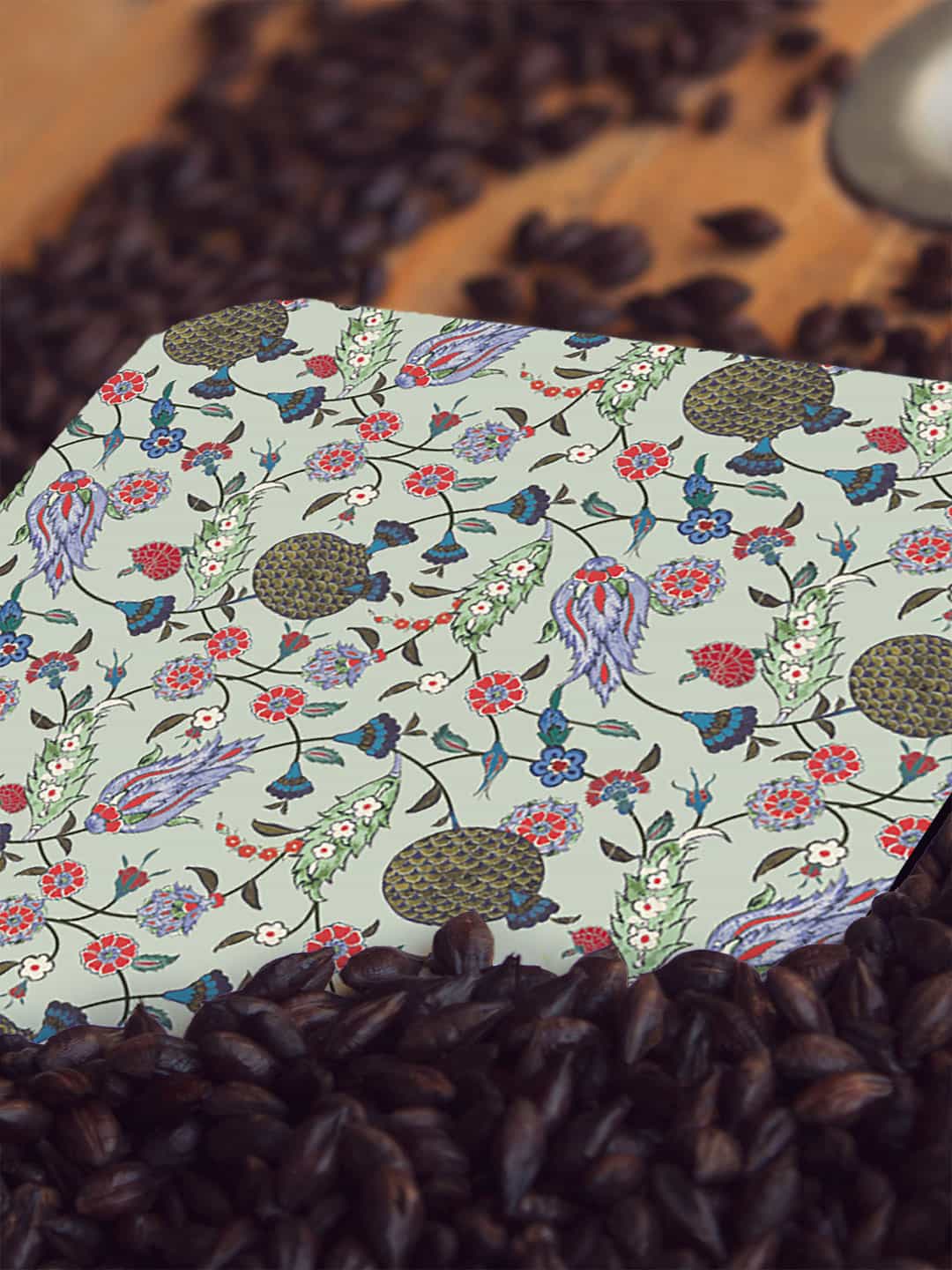 

macmerise Green & Purple 6-Pieces Payal Singhal Turkish Design MDF Wooden Square Coasters