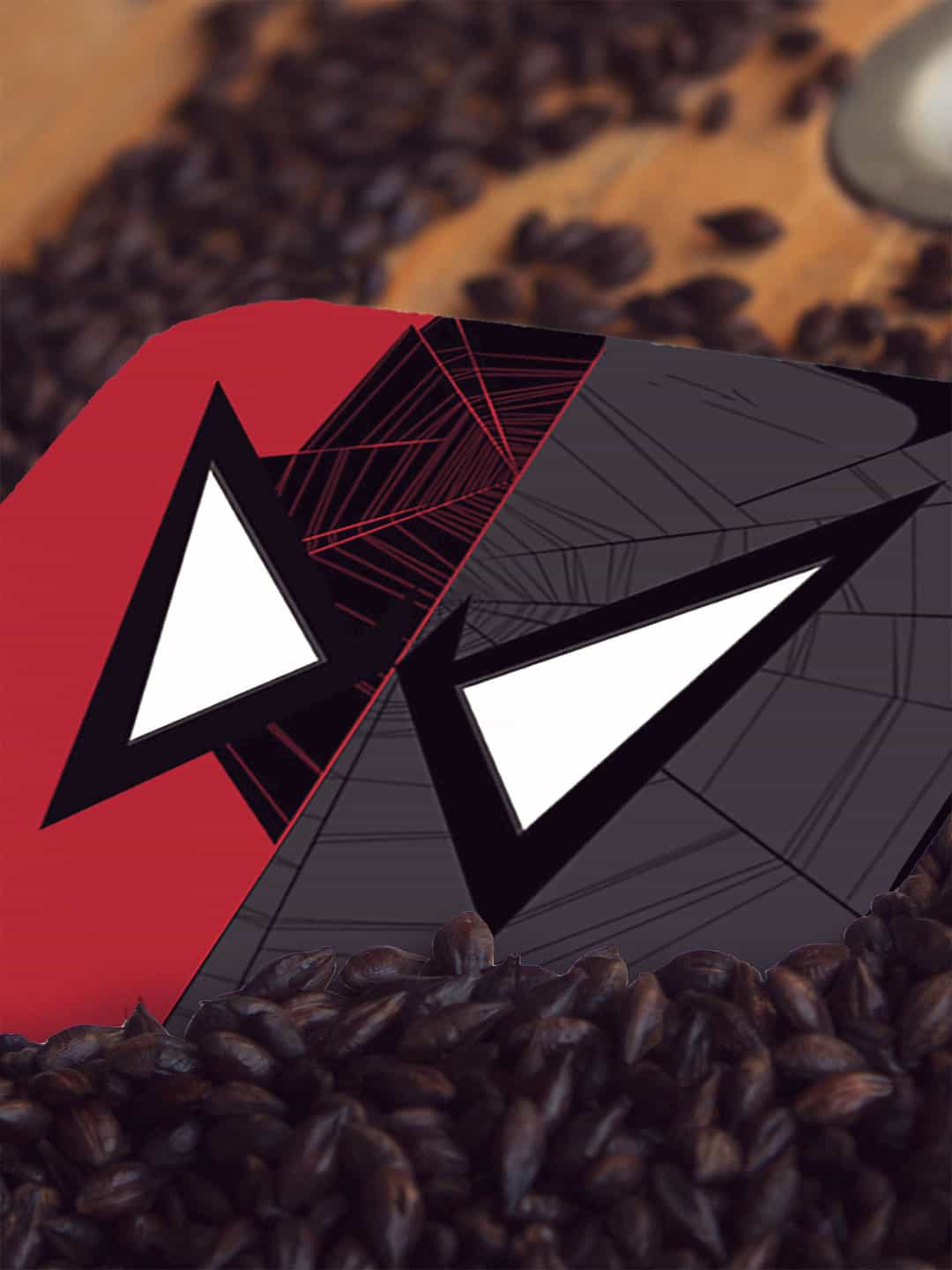

macmerise Red & Grey Face Focus Spiderman Design Square MDF Wooden Coaster