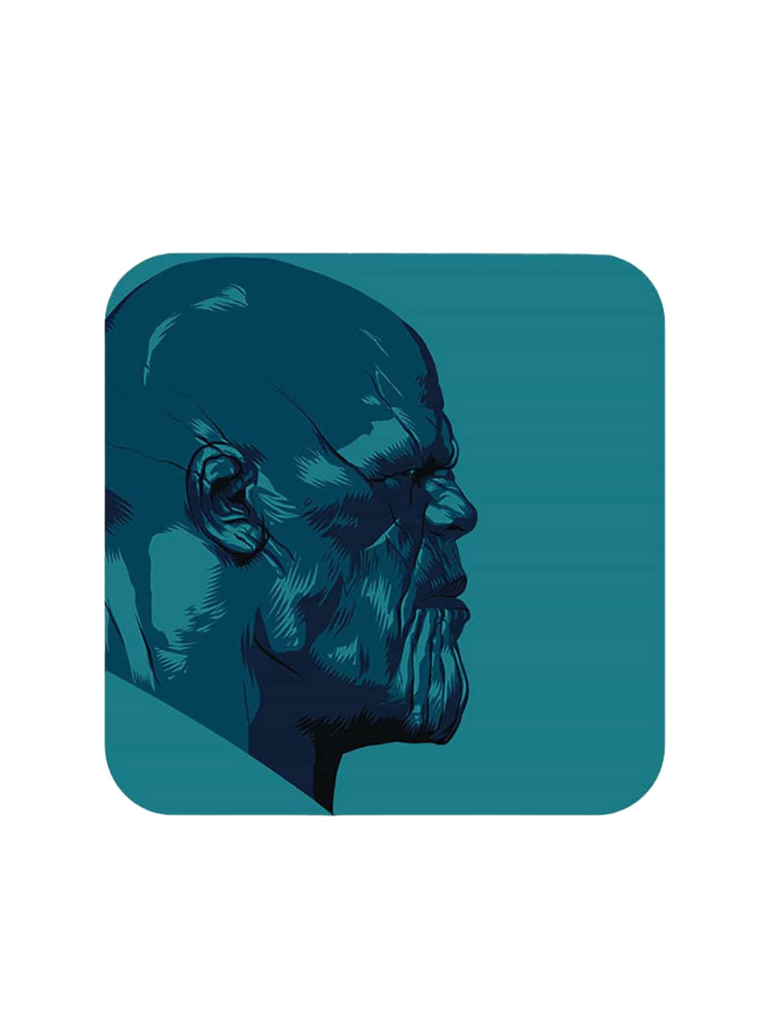 

macmerise Green & Grey Illuminated Thanos Design Printed MDF Wooden Square Coaster