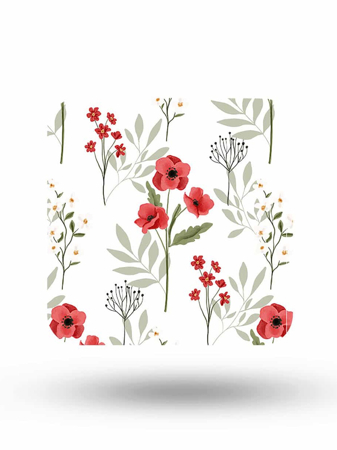 

macmerise White & Red SK Crimson Glory Design Printed MDF Wooden Square Coaster