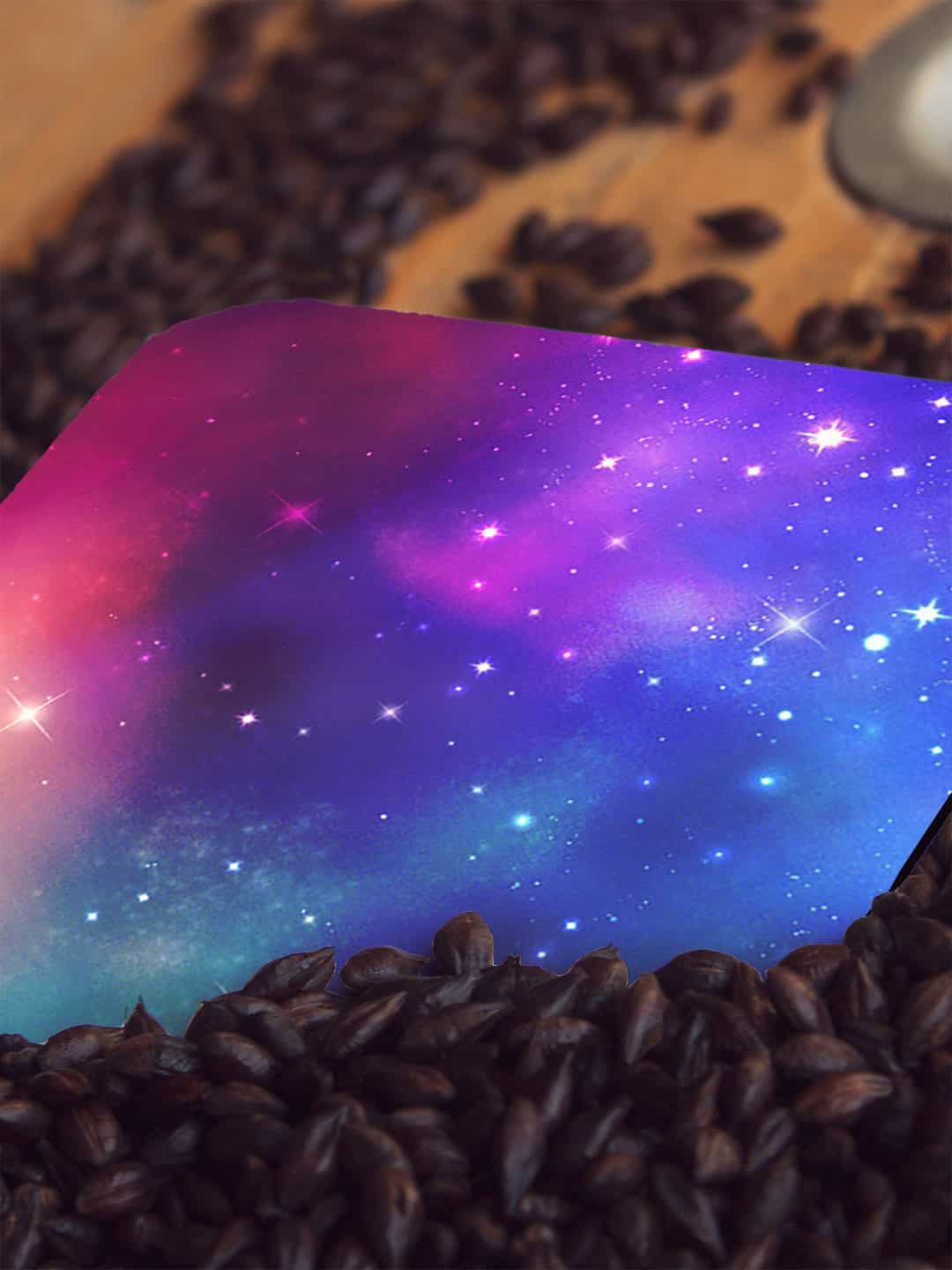 

macmerise Blue & Pink Sky Full of Stars Design Square MDF Wooden Coaster
