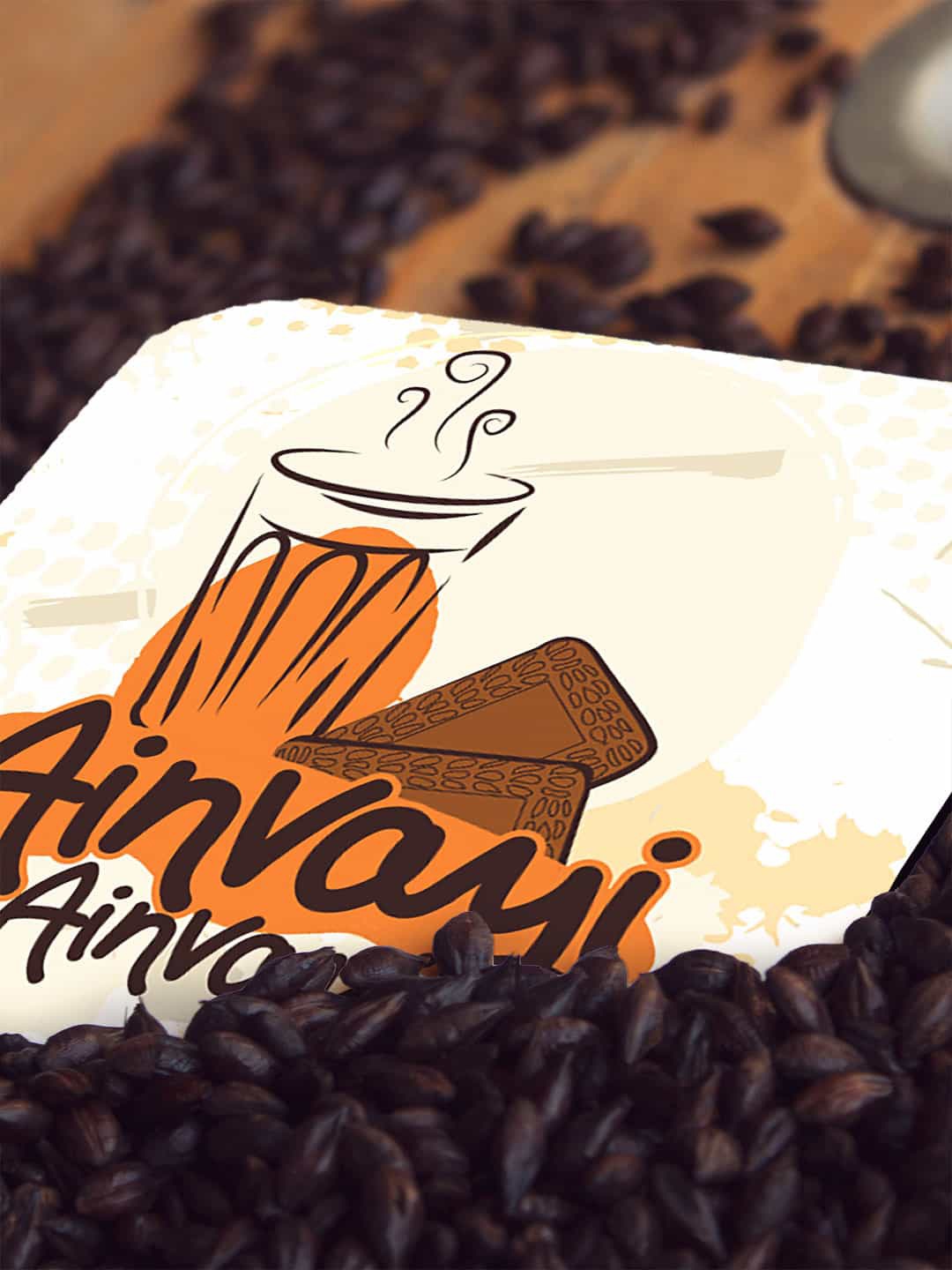 

macmerise White & Black SM Ainvayi Ainvayi Design Square MDF Wooden Coaster