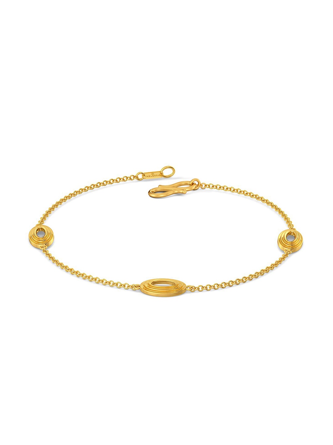 

MELORRA Crimp & Crease 18KT Gold Bracelet - 3.44 gm