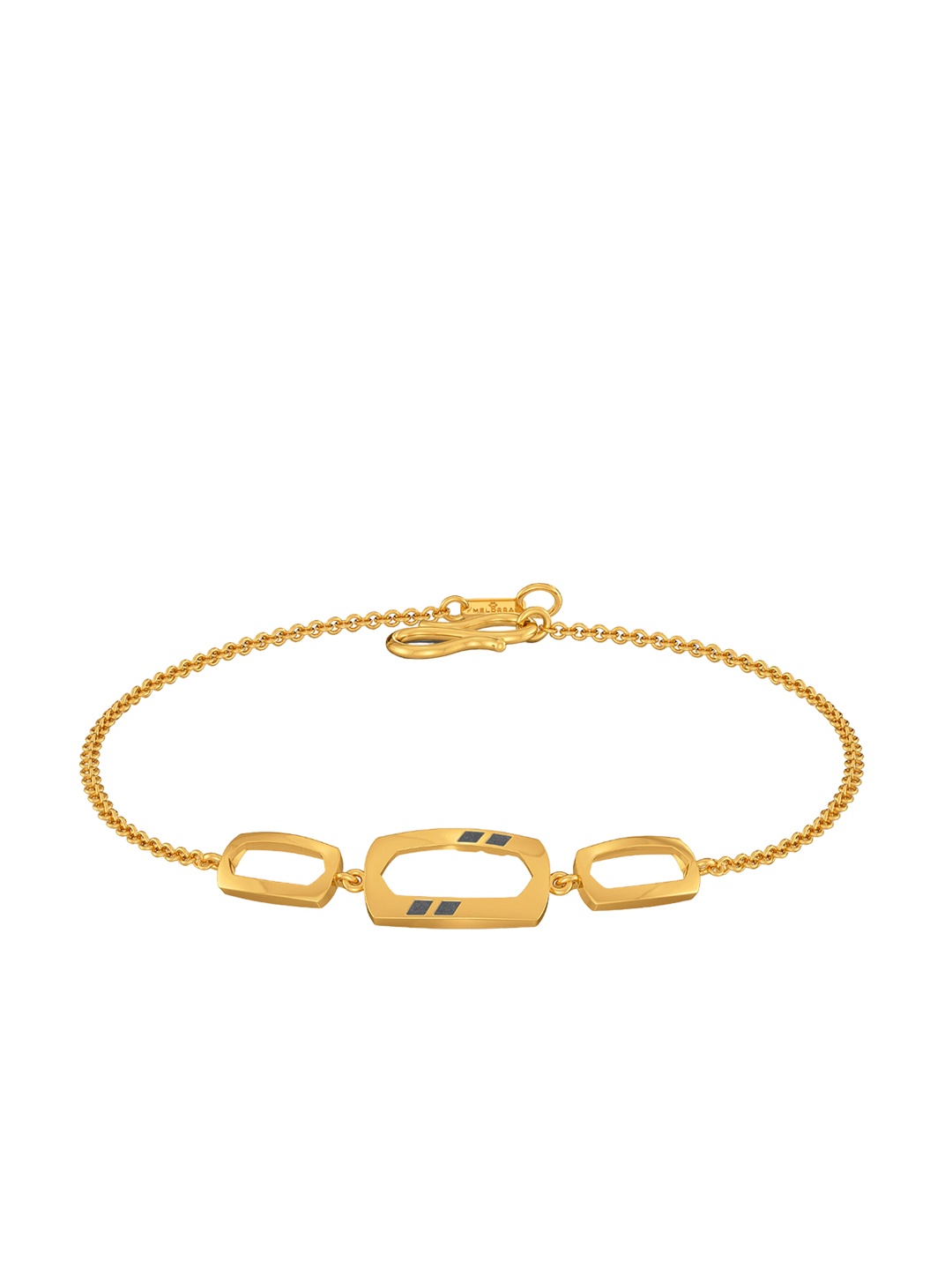 

MELORRA Boldly Black 18KT Gold Bracelet - 3.38 gm