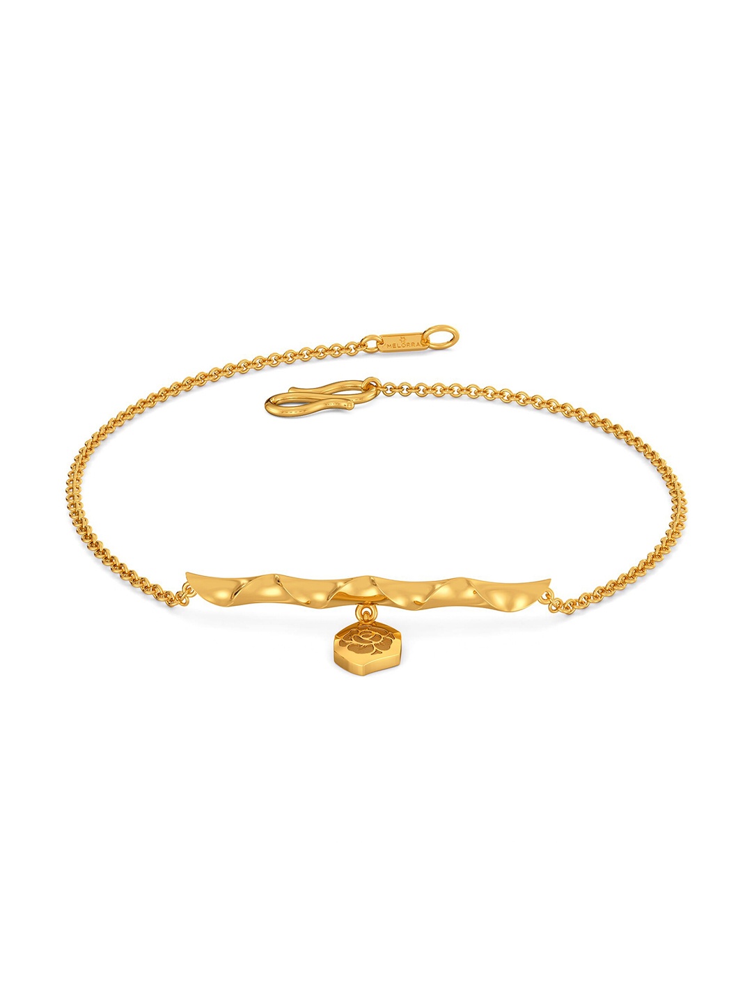 

MELORRA Rose Repurposed 18KT Gold Bracelet-3.54gm