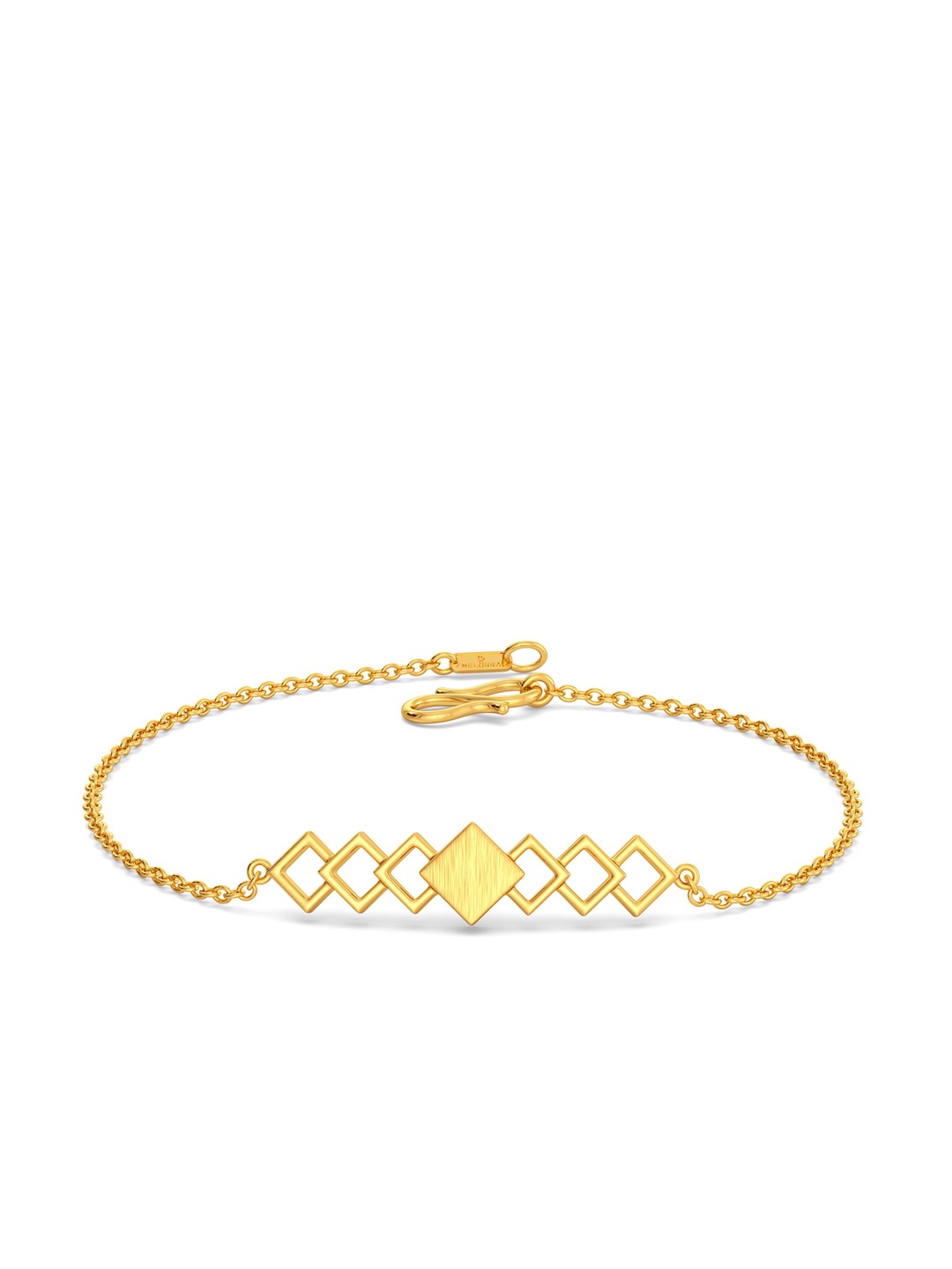 

MELORRA Square Overlay 18KT Gold Bracelet-3.35gm
