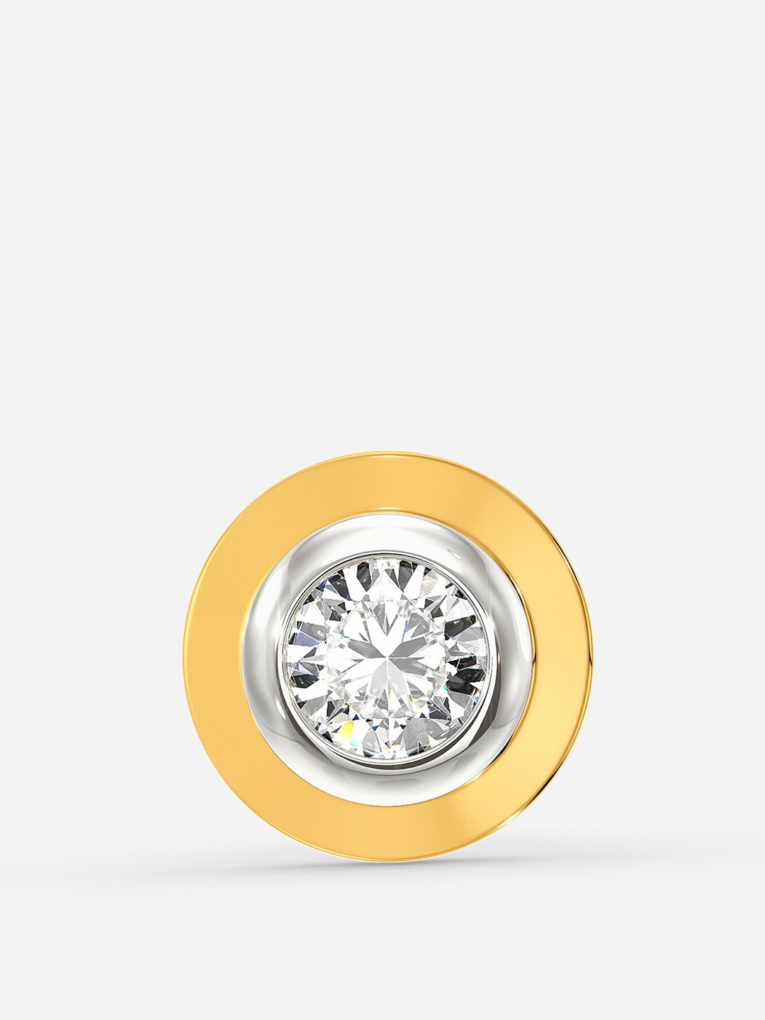 

MELORRA Assorted Appeal Rhodium Plated 18KT Gold Diamond Nosepin-0.97gm