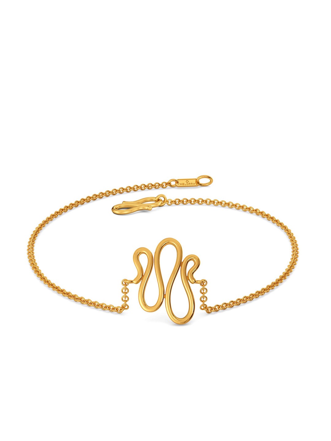 

MELORRA Wale Weaves 18KT Gold Bracelets-3.32gm