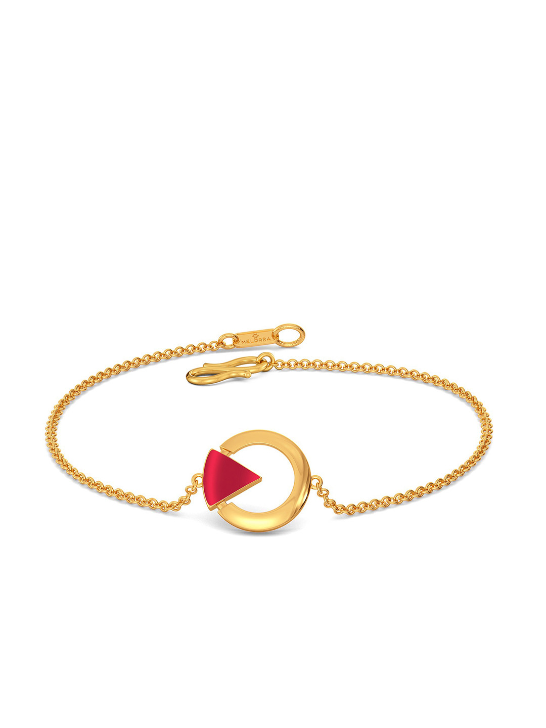 

MELORRA Preppy Patterns 18KT Gold Bracelet - 3.11 gm