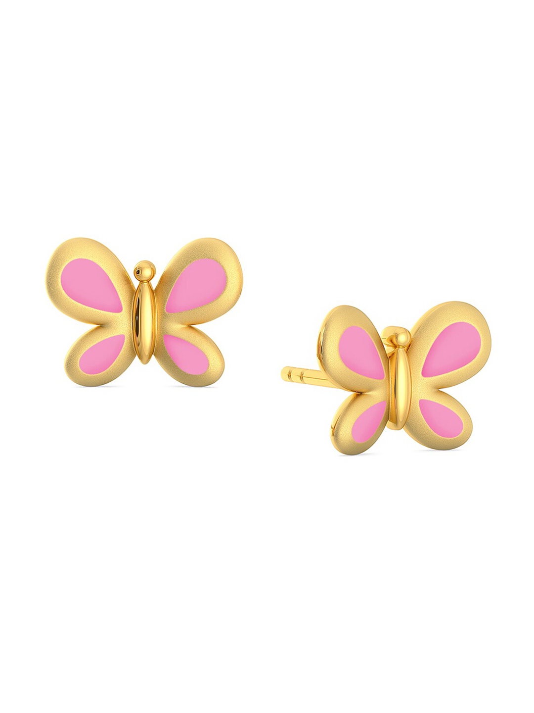 

MELORRA Pink Flutter 18KT Gold Earrings-3.13gm