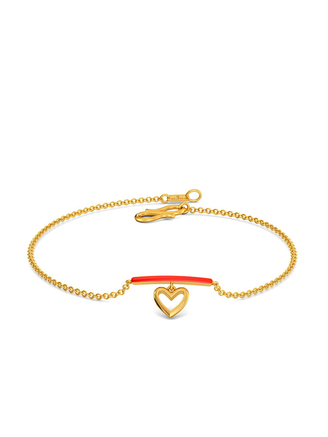 

MELORRA Scarlet Heart 18KT Gold Bracelet - 2.73 gm