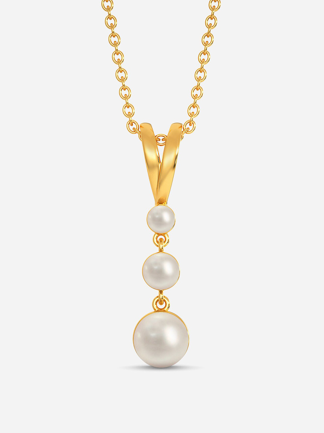 

MELORRA Pearl Drizzle 18KT Gold Pearl Gemstone Pendant-1.73gm