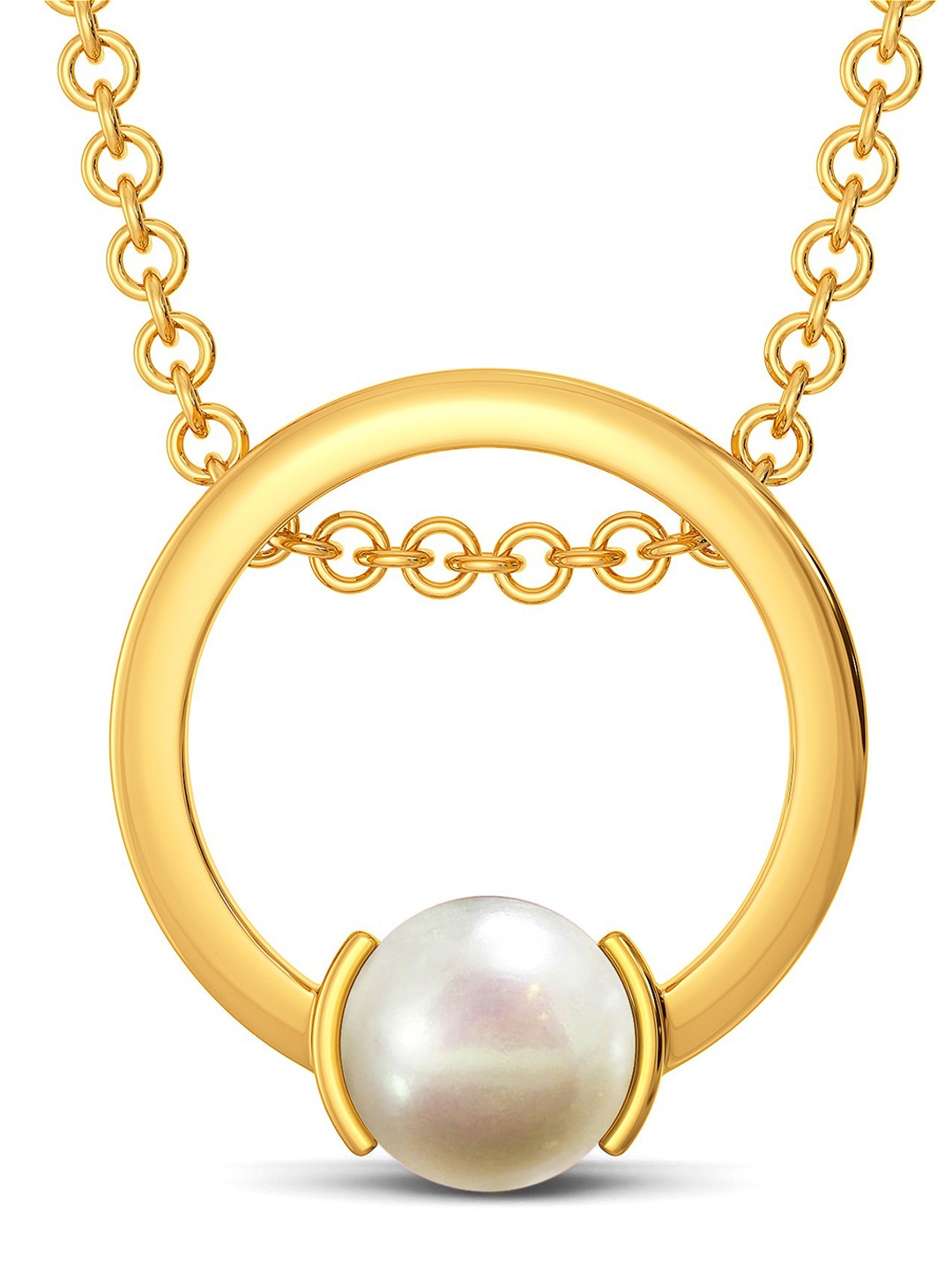 

MELORRA Pop A Pearl 18KT Gold Pearl Gemstone Pendant-1.45gm