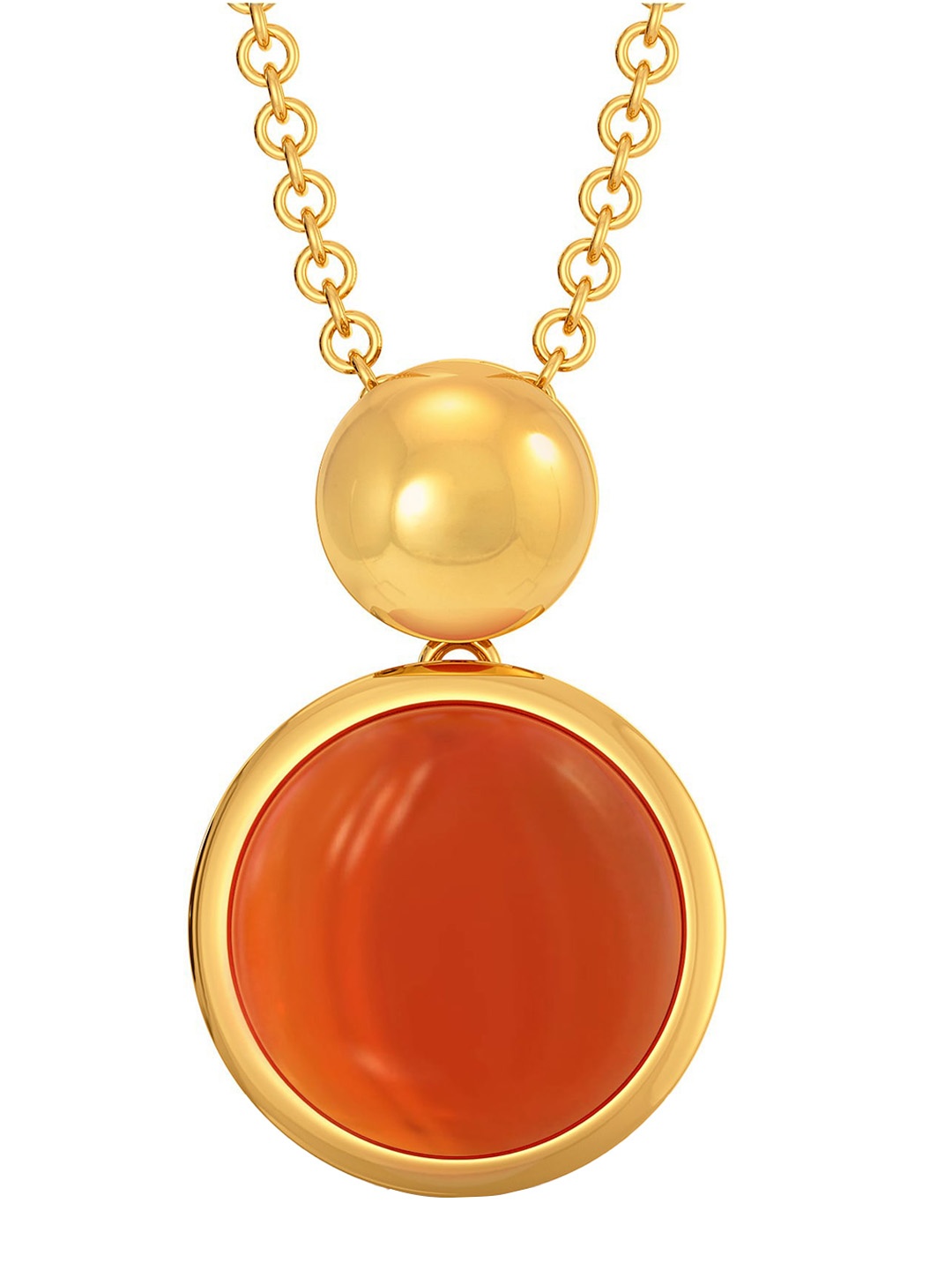 

MELORRA Coral Call 18KT Gold Rhodolite Gemstone Pendant-2.39gm